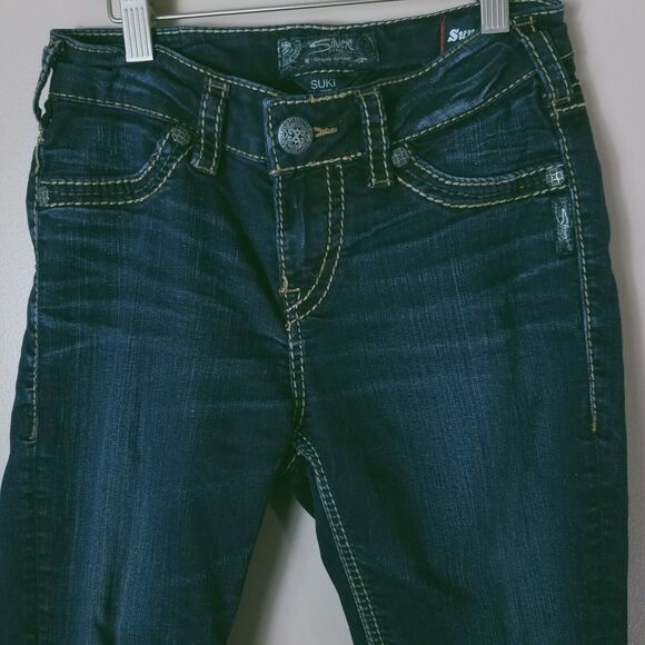 Silver Jeans Women 26 x 29 Suki Super Skinny Super Stretch Blue Denim Pants - Picture 3 of 9